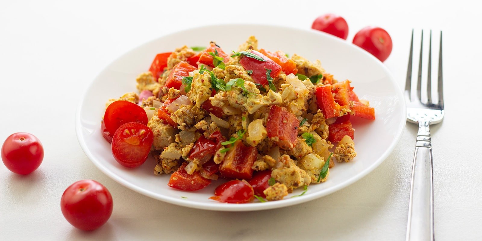 Veganes Rührei mit Paprika - VitalBodyPLUS.de