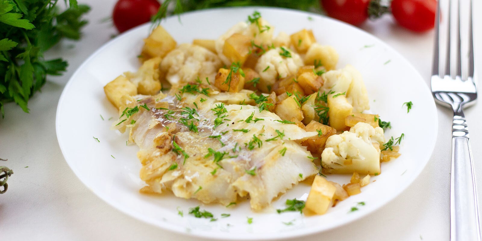 Kohlrabi-Blumenkohl mit saftigem Kabeljau - VitalBodyPLUS.de