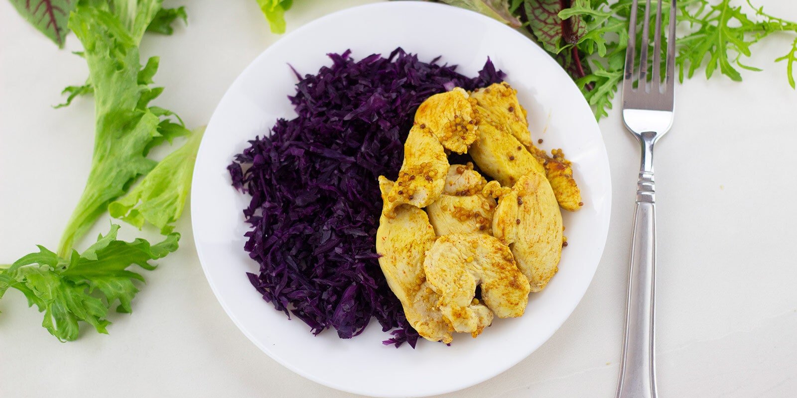 Rotkohl mit Senfhühnchen - VitalBodyPLUS.de