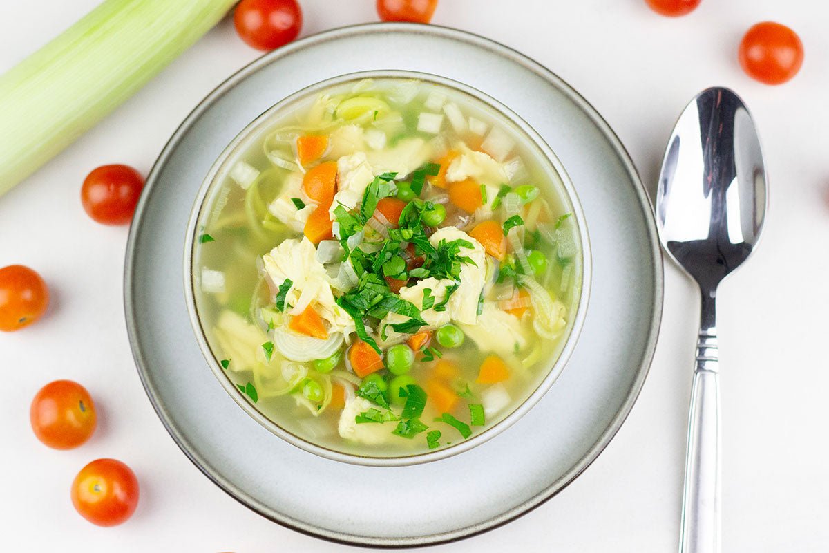 Vegane Hühnersuppe - VitalBodyPLUS.de