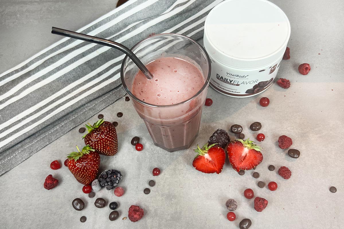 Fruchtiger Proteinshake
