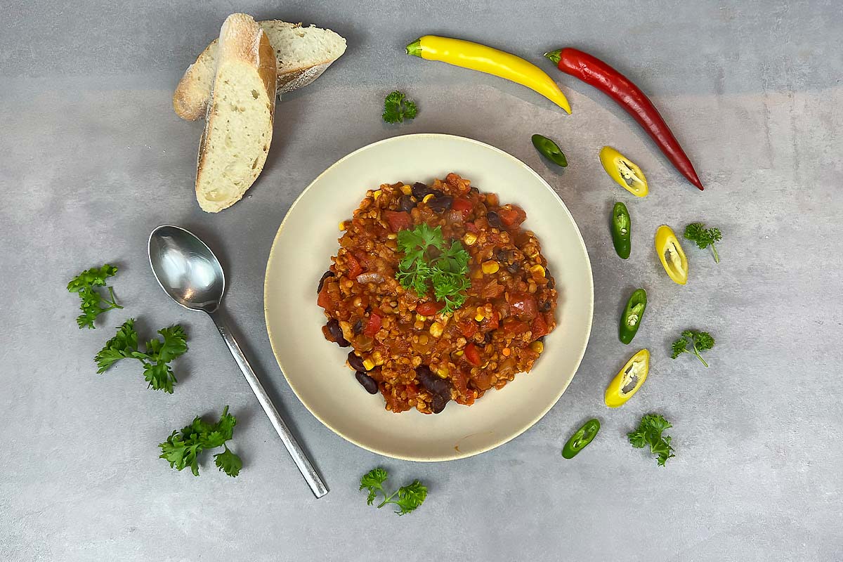 High Protein Chili sin Carne