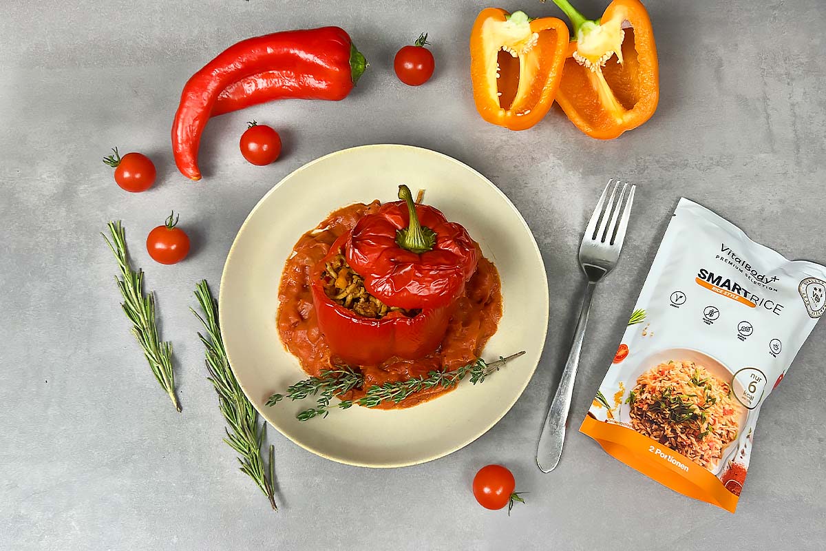 Saftige Paprika mit Füllung