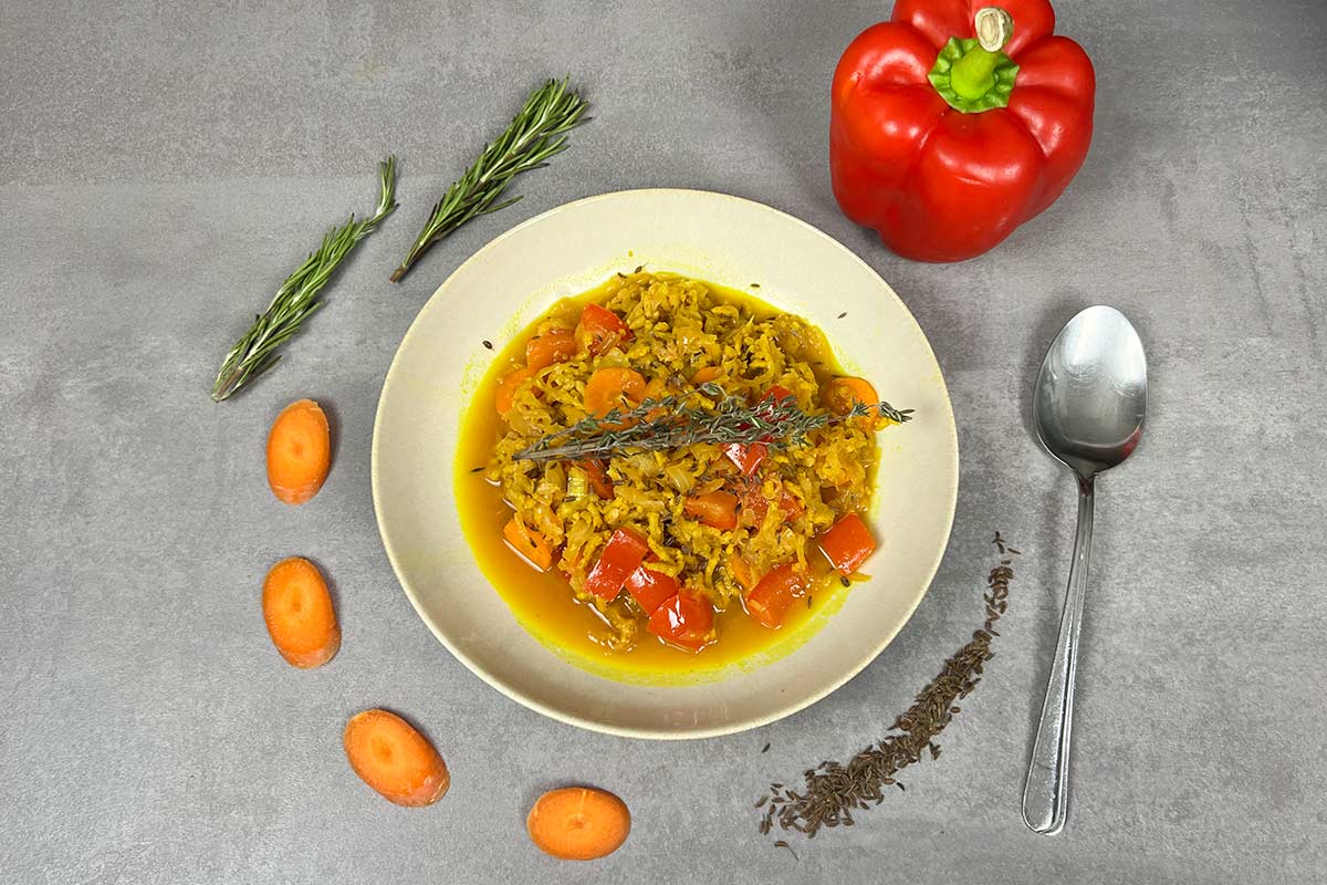 Herzhafte Sauerkraut Pfanne - VitalBodyPLUS.de