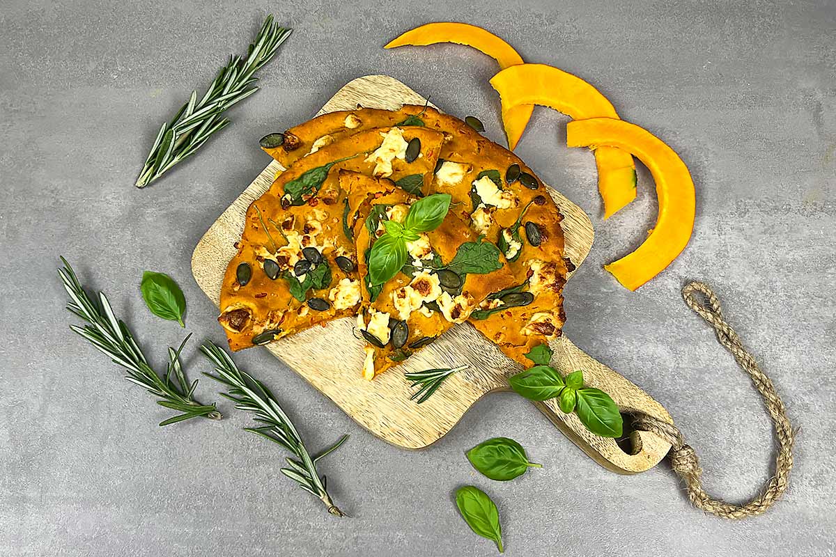 Würzige Kürbis Pizza