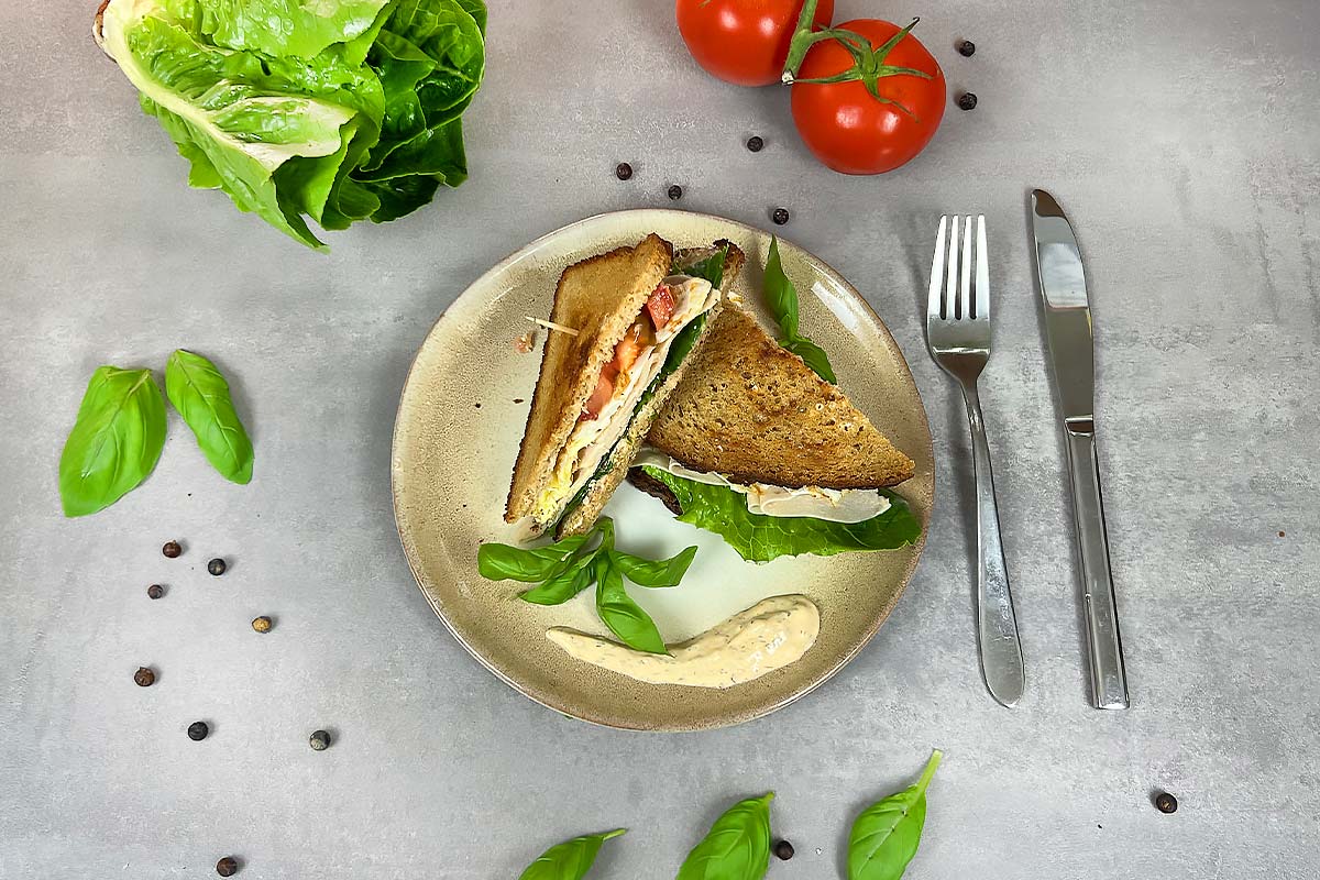 Schnelles High Protein Sandwich - VitalBodyPLUS.de