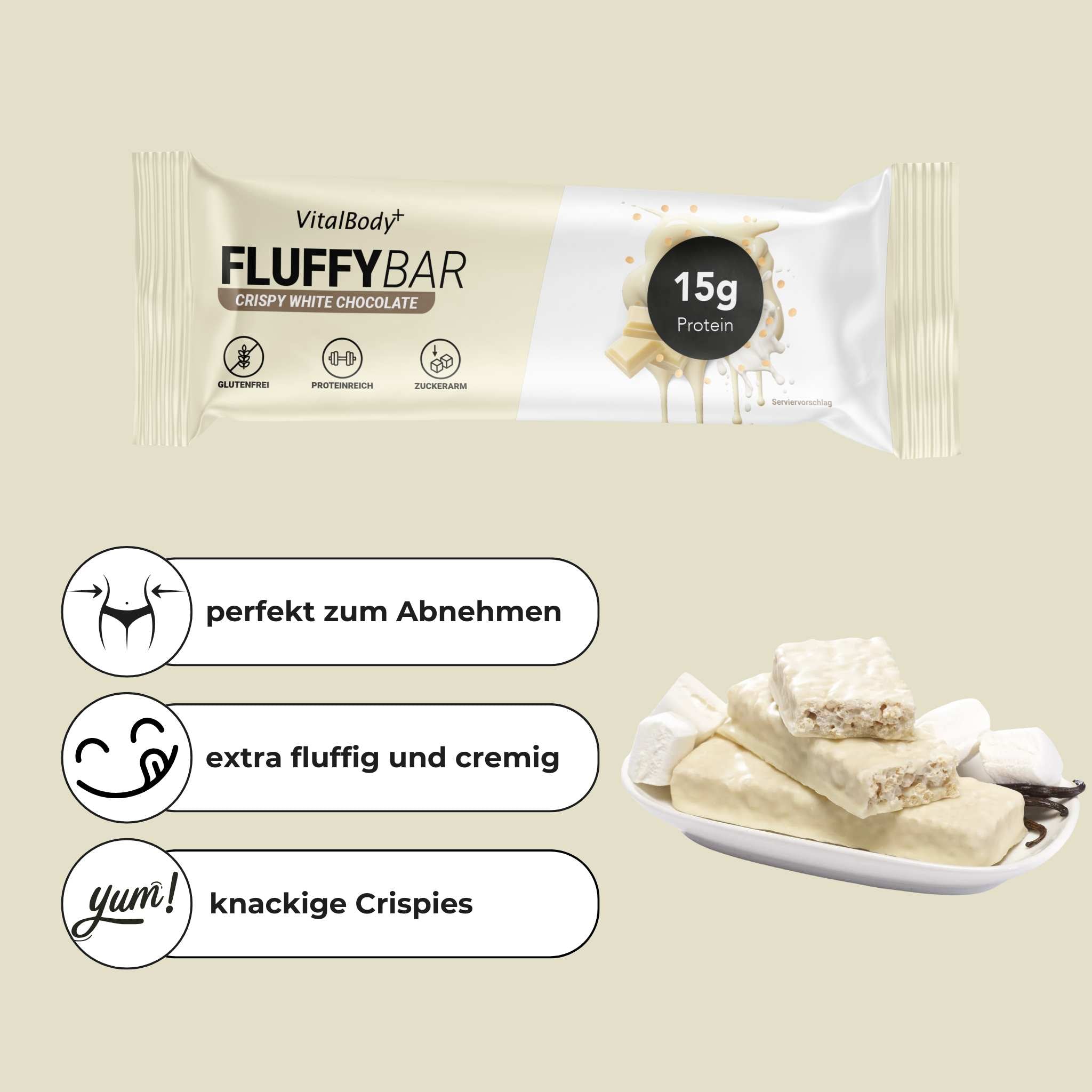 Fluffy Bar Proteinriegel - VitalBodyPLUS.de