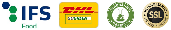 IFS Food, DHL GoGreen, unabhängig geprüft, sicher bezahlen mit SSL