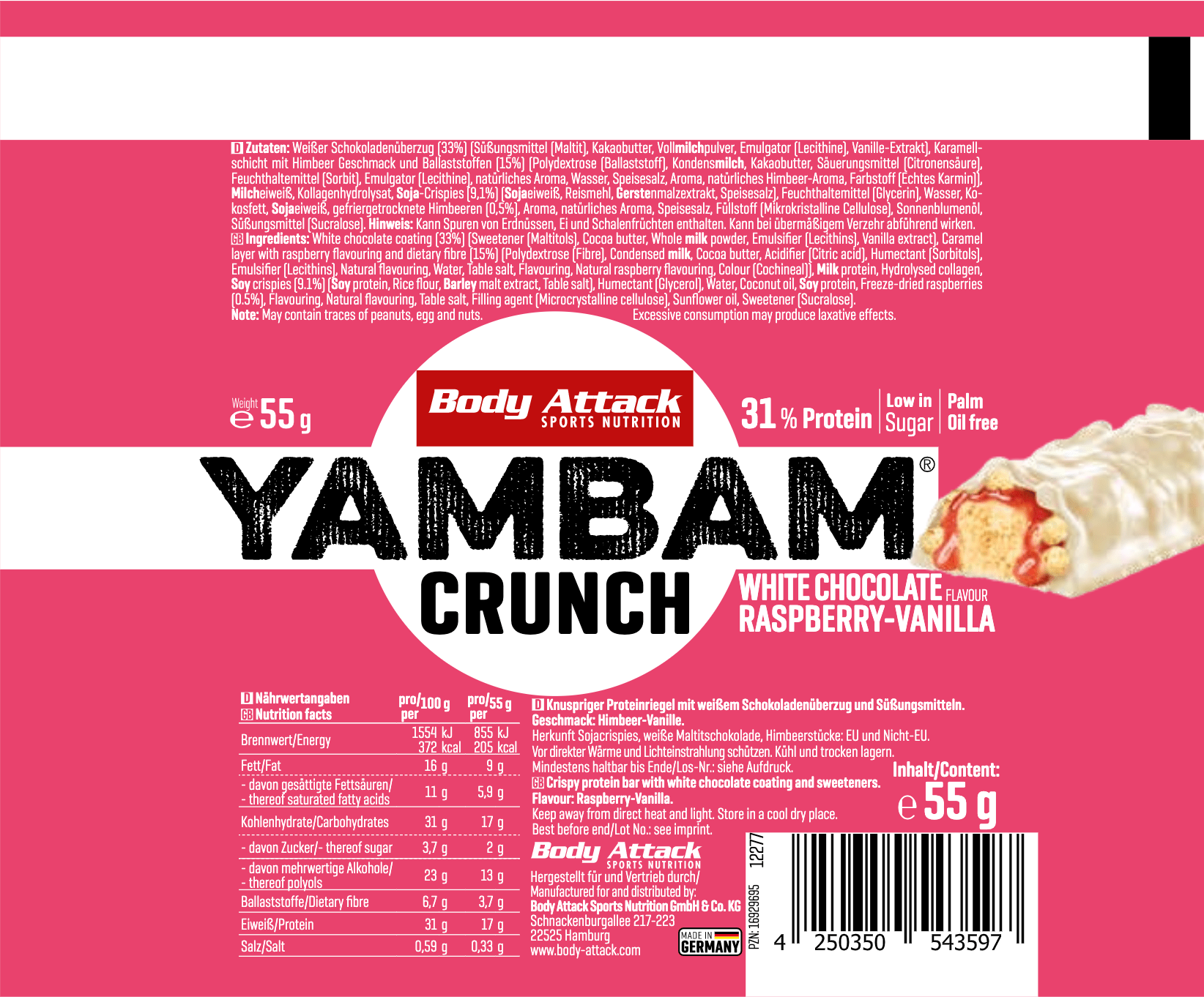 YamBam Crunch (15x55g) - VitalBodyPLUS.de