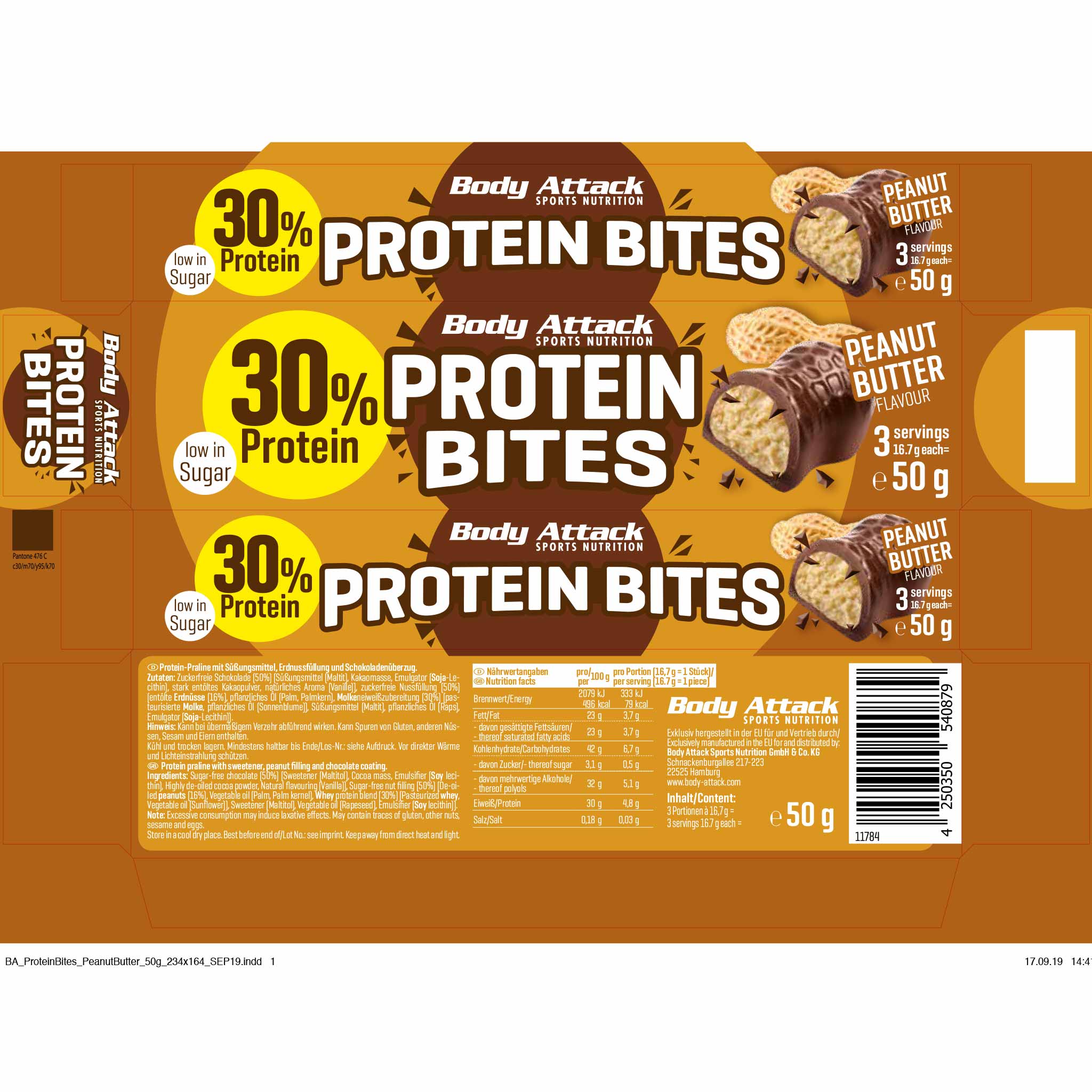 Protein Bites - 50 g - VitalBodyPLUS.de