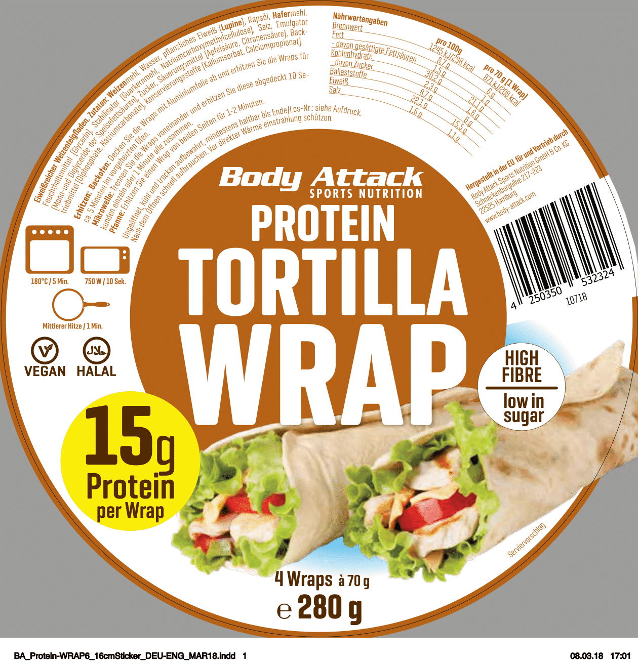 Protein Tortilla Wraps - 280g