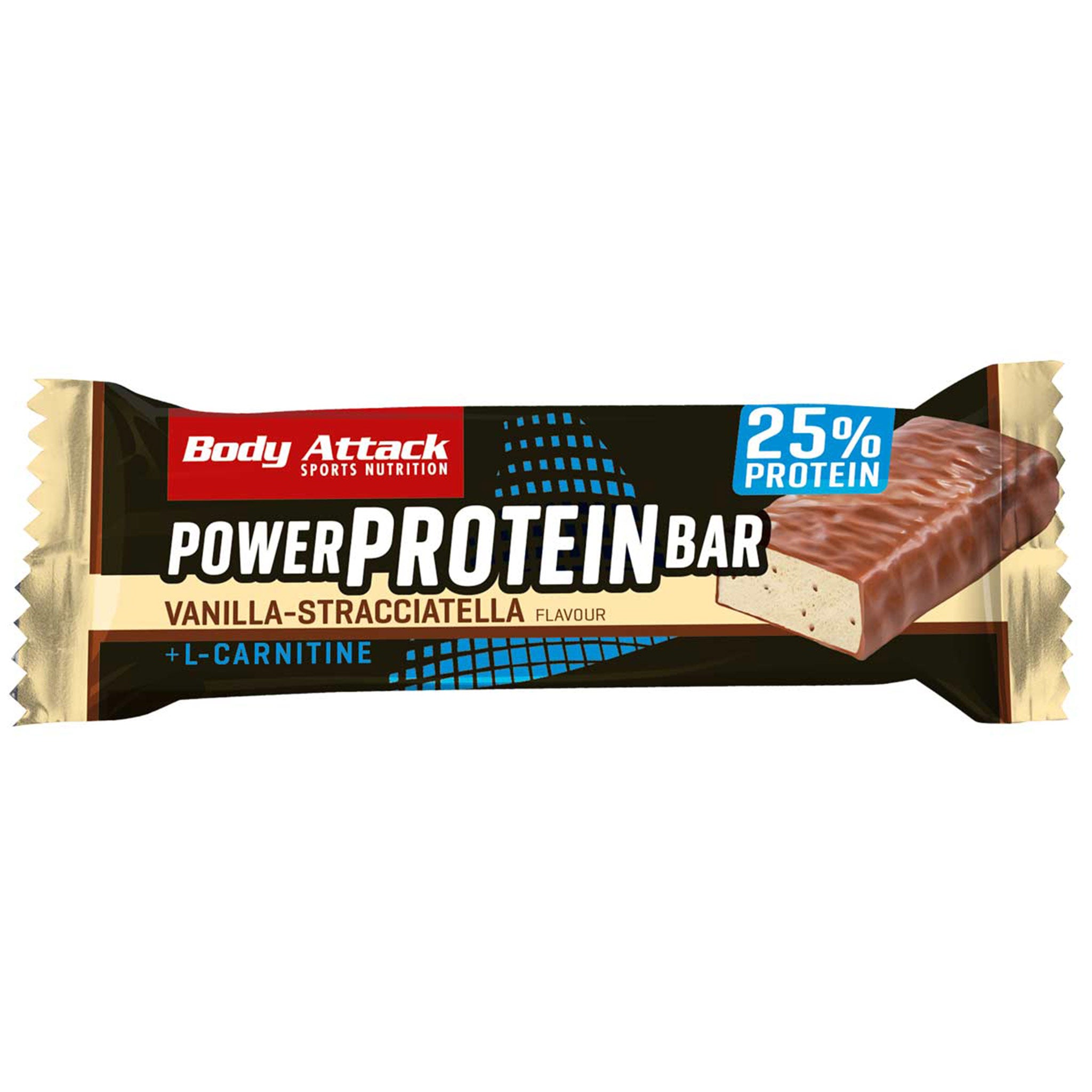 Power Protein Bar Vanilla-Stracciatella mit weißem Hintergrund